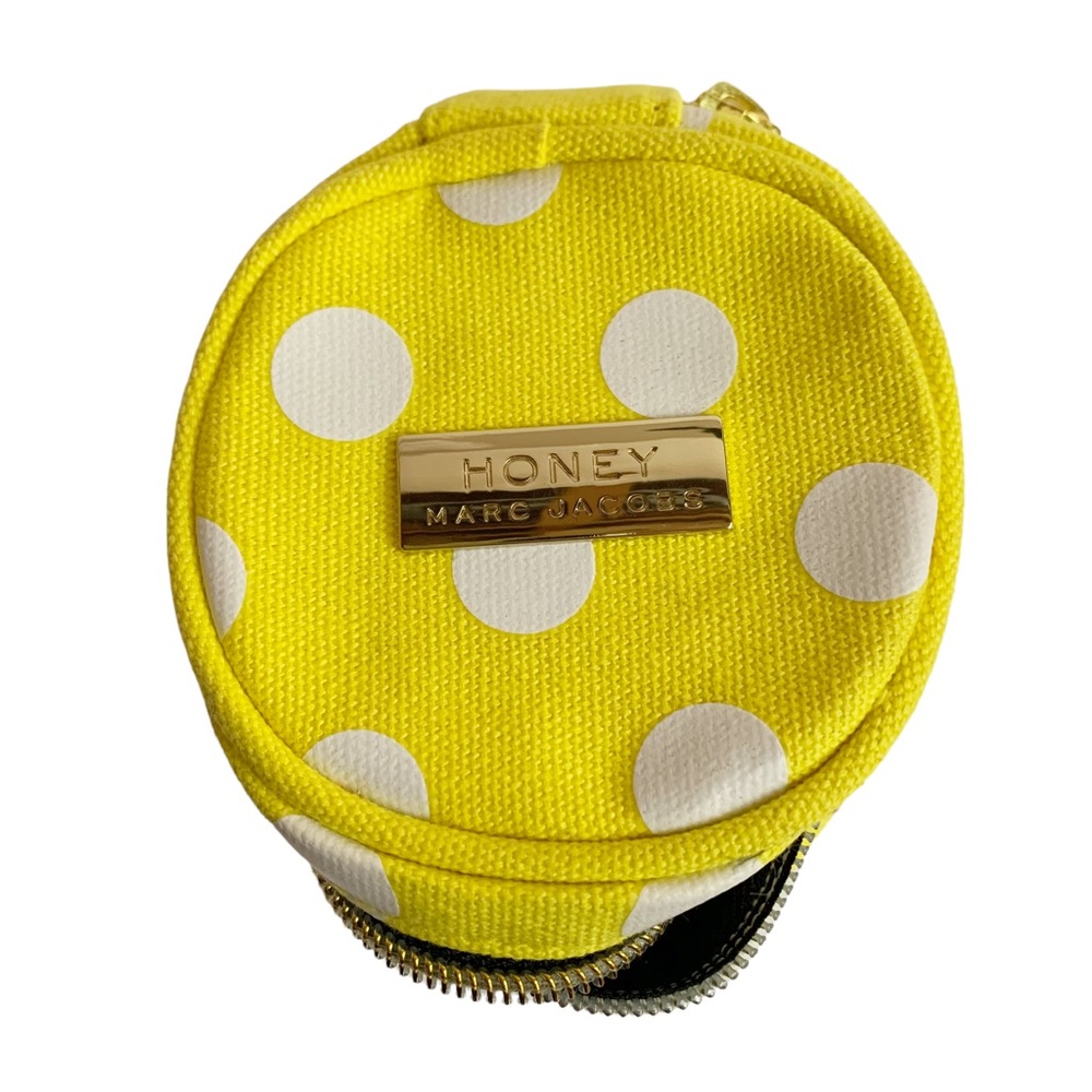Honey Marc Jacobs Yellow Polka Dot Zippered Small Pouch - Picture 2 of 9